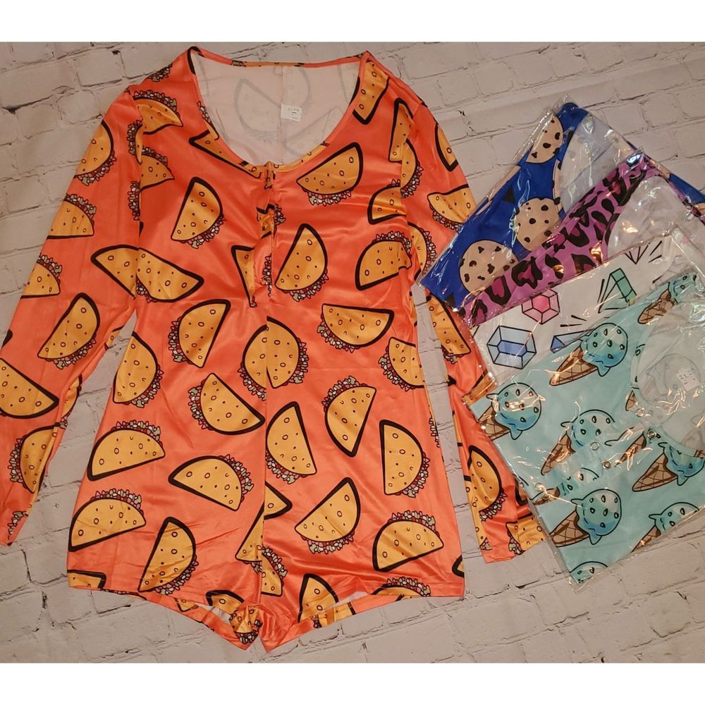 Taco adult onesie pajamas